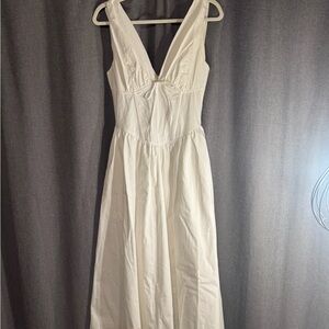 Flying Tomato White Backless Dress